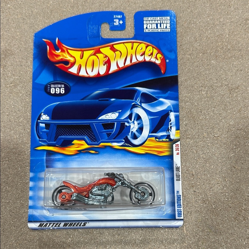 Mattel Hot Wheels First Editions Blast Lane Motorcycle